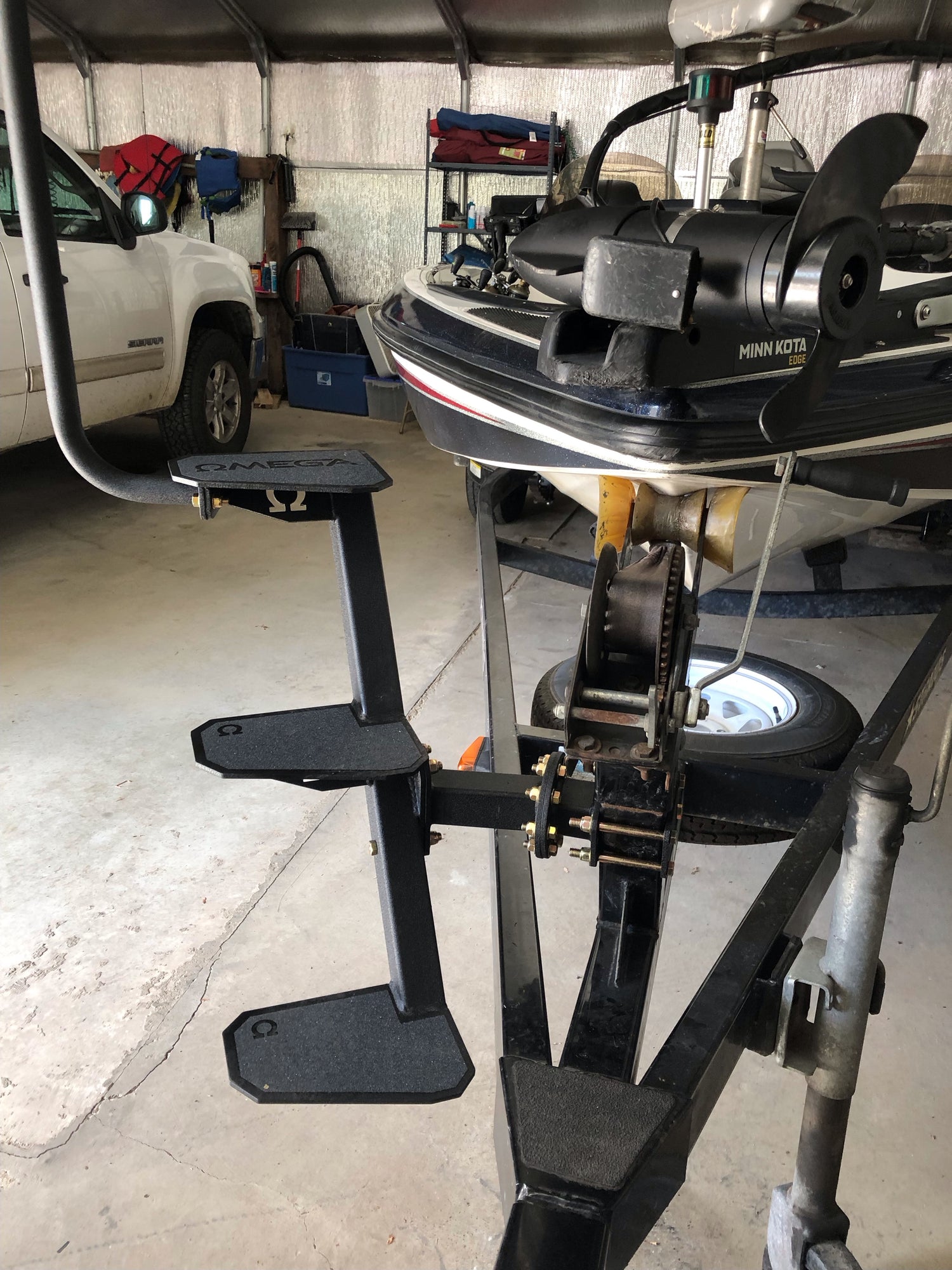 XL Winch Mount boat trailer steps